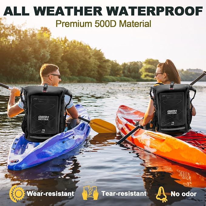 Waterproof Backpack Dry Bag 35L/55L/85Lβ Heavy Duty Roll-Top Hiking Backpack for Travel, Kayaking, Boating, Camping, Rafting and Fishing