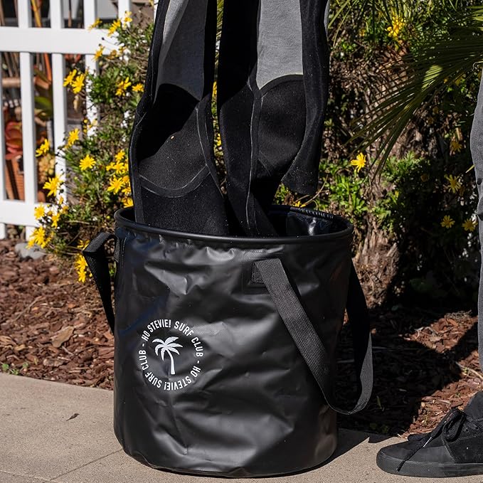 Ho Stevie! Surf Bucket - Keeps Car Dry and Clean - 50L Collapsible Bucket with Easy Carry Handles - For Wet Wetsuits and Sandy Towels