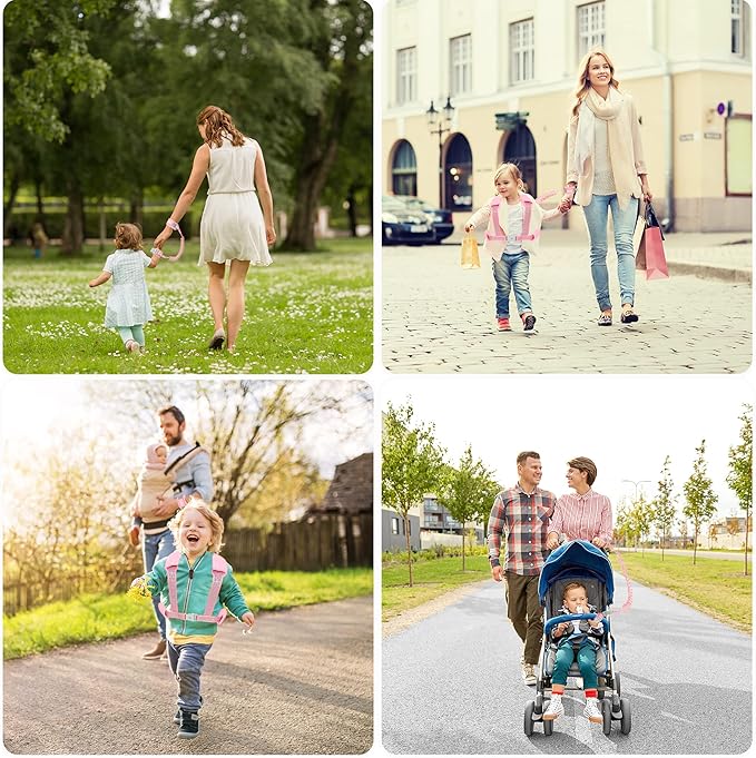 Toddler Leash -Anti Lost Wrist Link for Toddlers -Toddler Harness with Lock for Kids,Baby Leash,Leash for Toddlers,Wrist Leashes,Child Leashes for Toddlers,Upgrade with Reflective Tape Liner for Kids