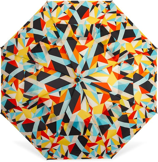 ShedRain Compact Folding Travel Umbrella – Push-Button Open & Close, Vented Double Canopy, Protects from Rain, Sun, & Wind