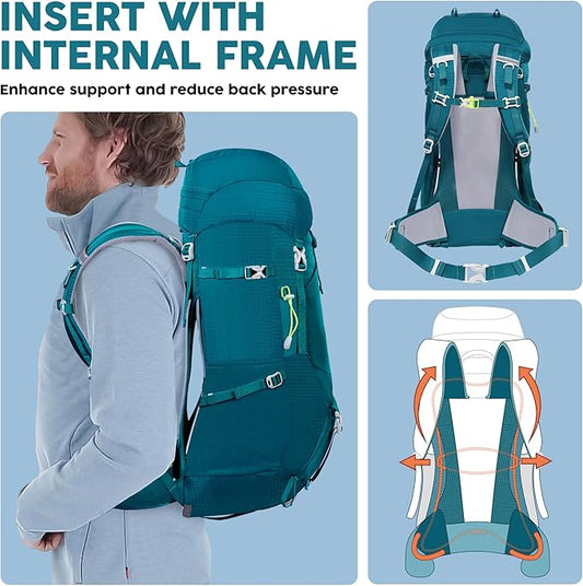 N NEVO RHINO Internal Frame Hiking Backpack 50/60/65/70/80L, Mountain Climbing Camping Backpack Daypack Waterproof Rain Cover | Mountain Climbing, Camping Backpack, Daypack, Waterproof, Rain Cover