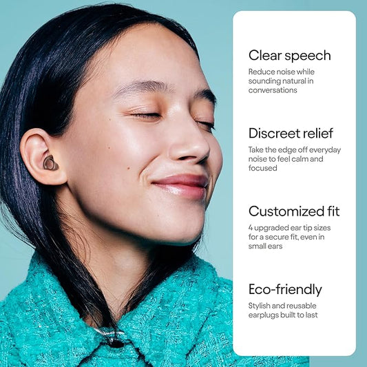 Loop Engage 2 Ear Plugs – Everyday Noise Relief with Clear Speech for Social Gatherings, Work, Conversation, Parenting & Noise Sensitivity – 16 dB Noise Reduction Earplugs