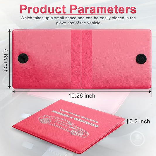 UYYE Car Registration and Insurance Card Holder, Vehicle Glove Box Car Organizer, Interior Car Accessories for Documents, Cards, License - 2 Pack