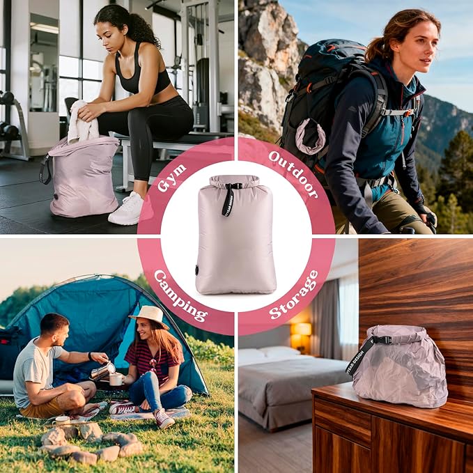 Travel Laundry Bag for Dirty Clothes, Waterproof Travel Compression Bags for Packing, Moisture-resistant Vacuum Storage Bag, Space-Saving Laundry Storage Organizer for Cruise, Swimming, Gym