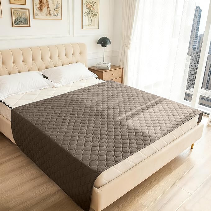 gogobunny 100% Double Sided Waterproof Dog Blanket Soft Pet Bed Cover Reversible Protect Furniture Couch Sofa Car for Puppy Cat Kids (Dark Walnut/Light Walnut, 82x120 Inch (Pack of 1))