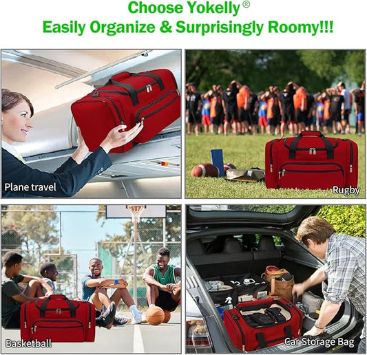 Sports Duffel Bag 20 inch for Travel Gym - Red