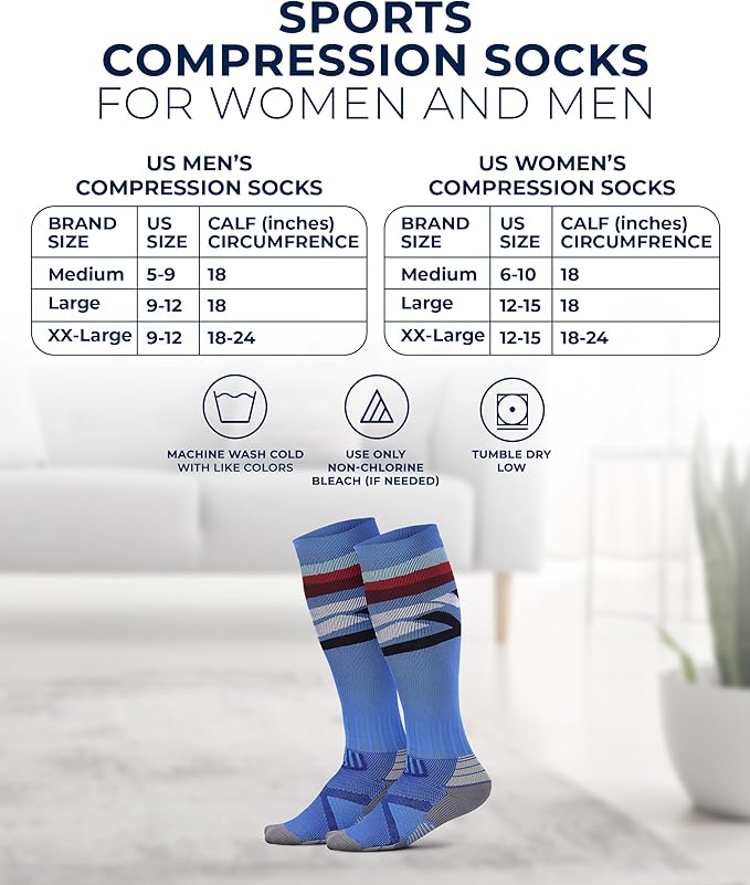 Pembrook 3 Pairs Compression Socks 20-30 mmHg - Compression Socks for Women and Men | Running, Athletic, Travel, Nurses