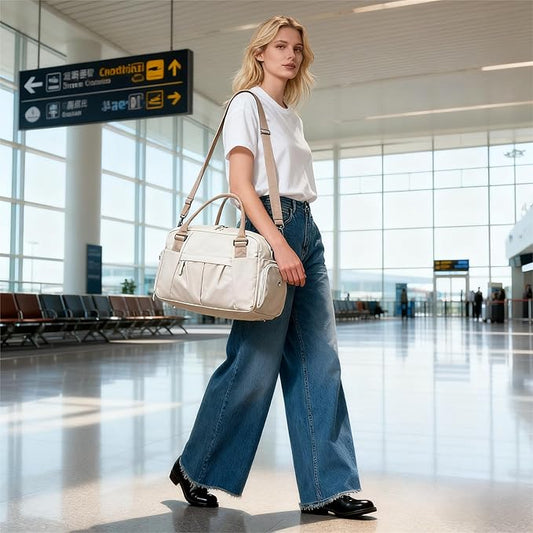 Small Gym Bag for Women, Travel Duffle Bag with Shoe Compartment, Carry on Weekender Bags Waterproof Overnight Bags