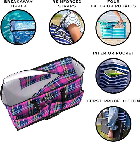 SCOUT Ben Pocket Tote - Large Multi-Use Tote Bag for, Nurses, Teachers, and Moms, 5 Pockets for Organizing, Breakaway Zipper