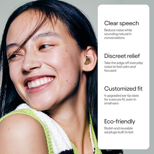 Loop Engage 2 Ear Plugs – Everyday Noise Relief with Clear Speech for Social Gatherings, Work, Conversation, Parenting & Noise Sensitivity – 16 dB Noise Reduction Earplugs