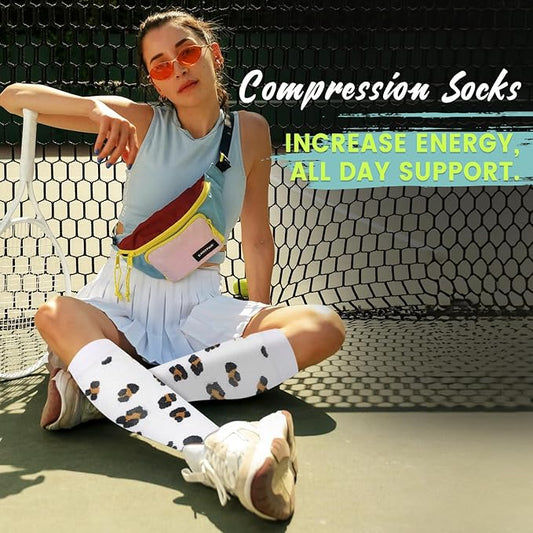 Copper Compression Socks 15-20 mmHg for Men & Women 8 Pairs – Circulation Support for Nurses, Travel, Running, Hiking, Soccer