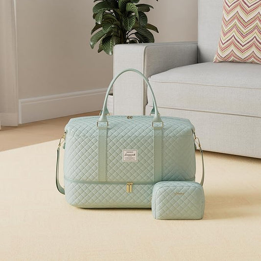LOVEVOOK Travel Duffle Bag,Weekender Bags for Women with Shoe Compartment,Carry on Overnight Bag with Toiletry Bag,Gym Duffel Bag with Wet Pocket, Hospital Bags for Labor and Delivery