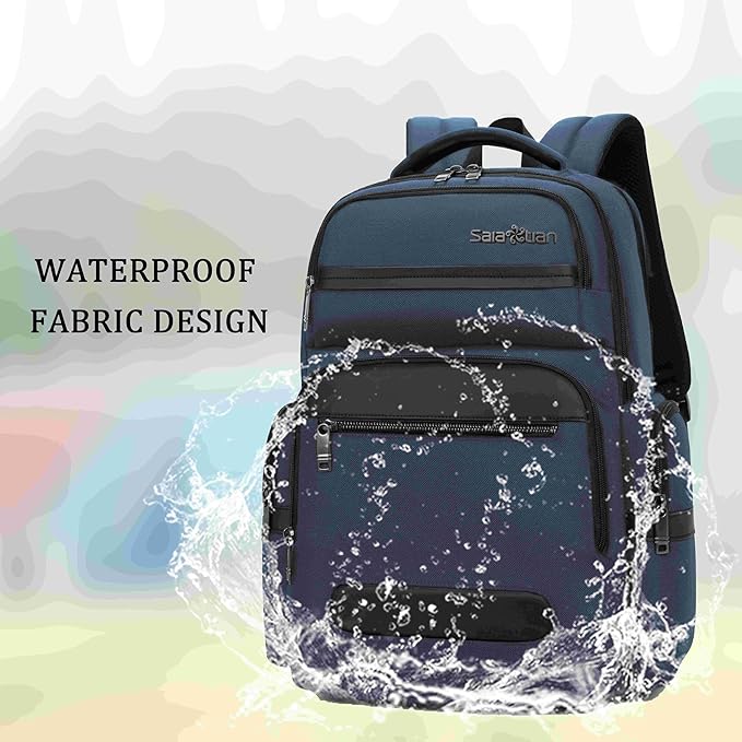 Multi-Functional Travel Laptop Backpack, Water-Resistant Large Capacity Bookbag for Work, College, and Weekend Trips
