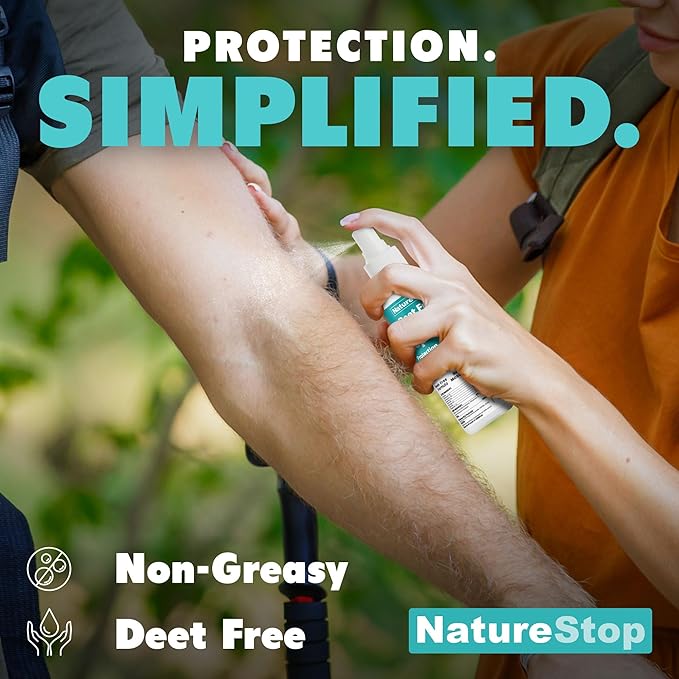 DEET-Free Mosquito Repellent Spray for Skin & Outdoor Use, 6 oz (180mL)