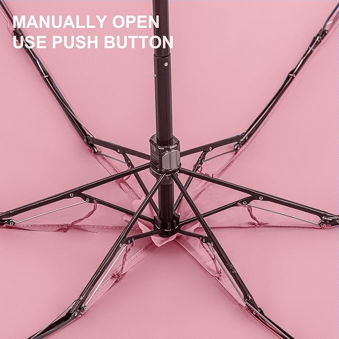 LEAGERA Compact Travel Umbrella with Case - Mini Umbrella for Purse, Small Lightweight &Tiny Design Perfect for Parasol Outdoor Sun&Rain Umbrellas