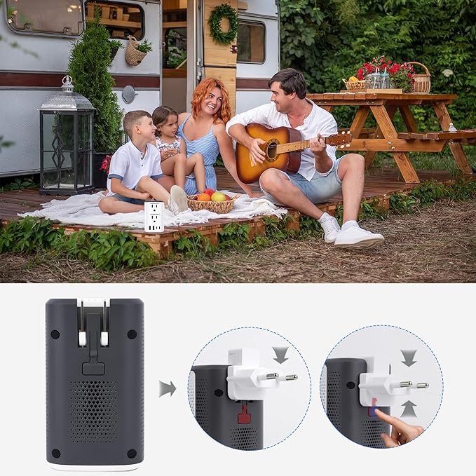 Voltage Converter Us to Europe, 220v to 110v Power Converter Combo, European Plug Converter 2300w Travel Adapter Worldwide, Step Down European, Travel Adapter Worldwide.