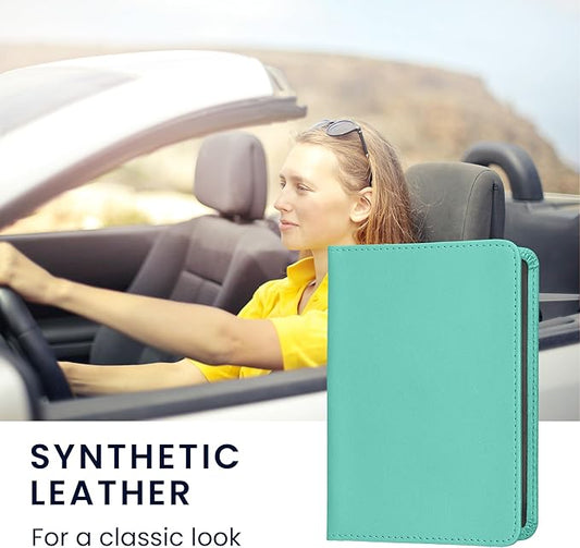 kwmobile Registration and Insurance Holder - Car Document Holder for Vehicle Documents and Cards - PU Leather - Black