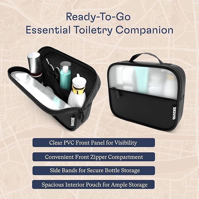 Shacke Premium 8 Packing Cubes Set - Lightweight Mesh Travel Luggage Organizers with Laundry Bag, 8-Piece Suitcase Storage System (Black)