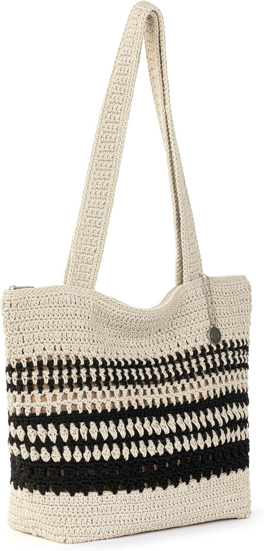 The Sak Casual Classics Tote Bag - Hand Crochet Woman's Purse For Everyday, Travel, Beach Bag - Handbag With Shoulder Straps