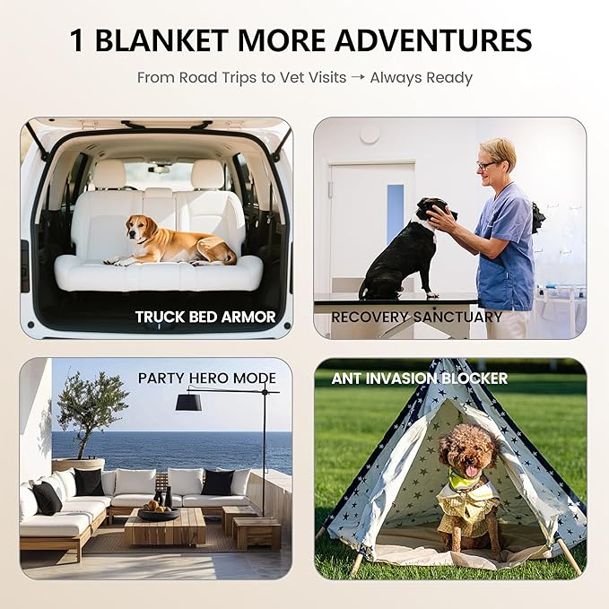 gogobunny 100% Double Sided Waterproof Dog Blanket Soft Pet Bed Cover Reversible Protect Furniture Couch Sofa Car for Puppy Cat (Dark Coffee/Light Coffee, 82x102 Inch (Pack of 1))