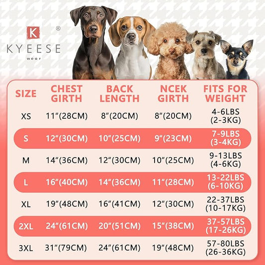 KYEESE Dog Pajamas Medium Sized Dog Lightweight Pjs Comfy Pet Clothes Soft Coat Velvet Jammies Stretchy Onesie, Khaki, XX-Large