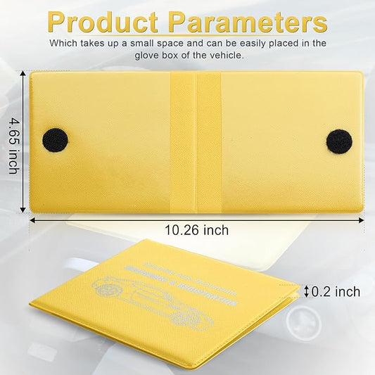 UYYE Car Organizer, 2-Pack Glove Box Documents Holder, Yellow, Waterproof, Classic Style, Space Theme, Unisex-Adults, Vehicle Owners, Drivers