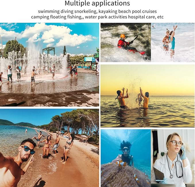 wellhouse Waterproof Phone Pouch, Waterproof Phone Case for iPhone 16 15 14 13 12 Pro Max XS Samsung, IPX8 3D Cellphone Dry Bag Beach Essentials (1 Pack - Black7.0, 7 inch)