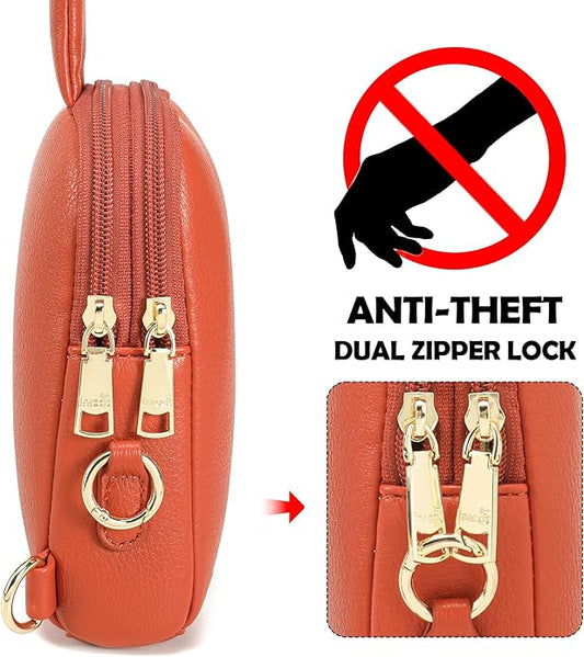 INICAT Travel Small Crossbody Sling Bags Women Cross Body Purses Passport Holder Vegan Leather Fanny Packs Birthday Gifts