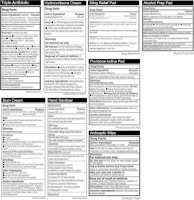 General Medi First Aid Kit, 250 Piece Small First Aid Kit - Includes Emergency Foil Blanket, Instant Cold Pack,Scissors for Travel, Home, Office, Vehicle, Camping, Workplace & Outdoor