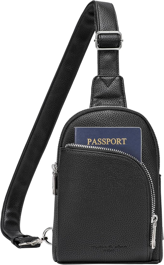 INICAT RFID Blocking Sling Bag Anti Theft Crossbody Bags Women Valentine's Day Gifts Travel Purses Vegan Leather