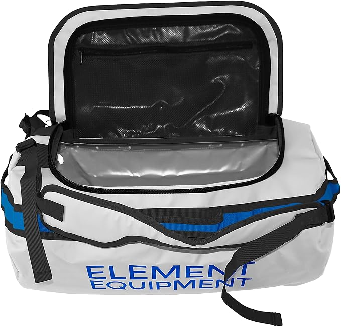 Element Equipment Trailhead Duffel Bag Shoulder Straps Waterproof Light Grey/Blue Small