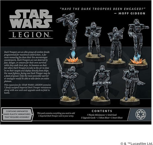Asmodee Star Wars: Legion Imperial Dark Troopers Unit Expansion - Tabletop Miniatures Game, Strategy Game for Kids and Adults, Ages 14+, 2 Players, 3 Hour Playtime