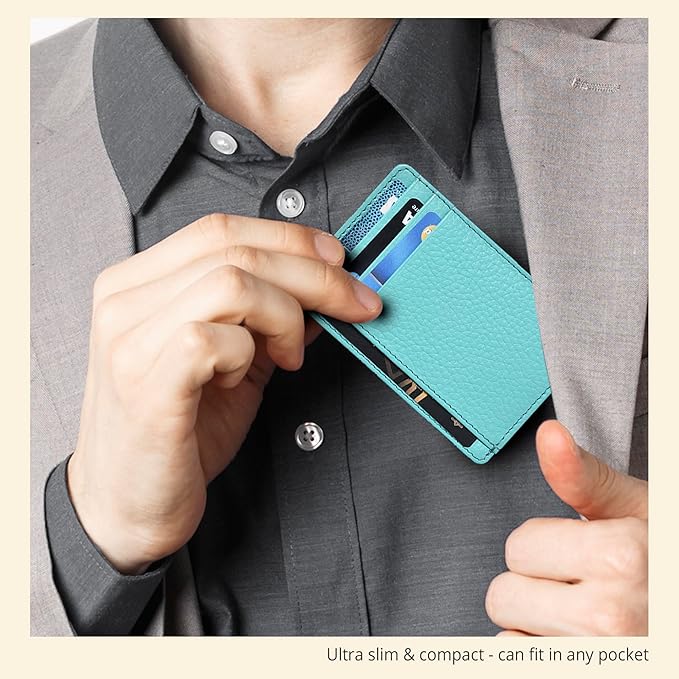 Oak Leathers Leather Slim Minimalist Wallet for Men & Women RFID Front Pocket Leather Card Holder Wallets