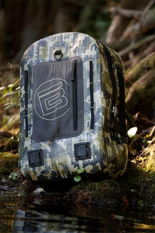 BOTE Highwater Backpack Waterproof Outdoor Zipper Dry Bag 28 Liter Capacity Molle Straps Fully Submersible Watersports Kayaking Fishing Hunting Boating