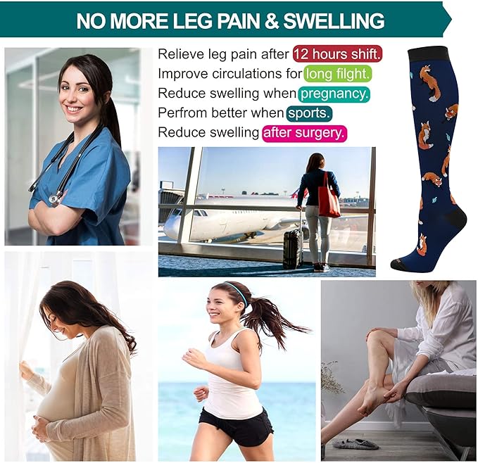 LEVSOX Compression Socks Women and Men, 20-30mmHg, Best for Nurses, Travel, Pregnancy