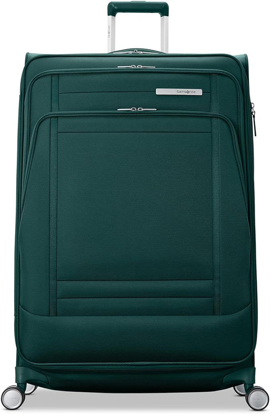Samsonite UpLIFT Lightweight Large Checked Softside Luggage with Spinner Wheels - Expandable - Airline-Approved, Polyester Soft Suitcase for Ultra Light Travel - Emerald Green