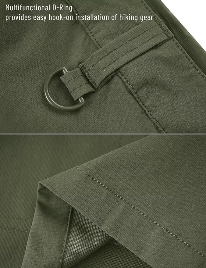 MAGCOMSEN Men's Hiking Cargo Shorts Quick Dry Lightweight 9" Golf Shorts Summer Casual Work Outdoor with 5 Zipper Pockets