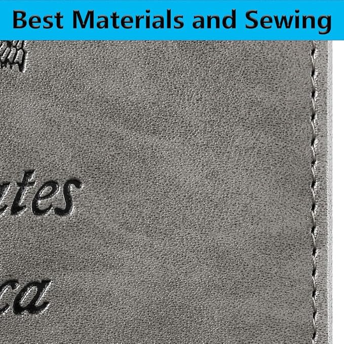 Passport Holder Cover Wallet Travel Essentials RFID Blocking Leather Card Case International Must Haves Travel Accessories for Women Men(113#Grey)