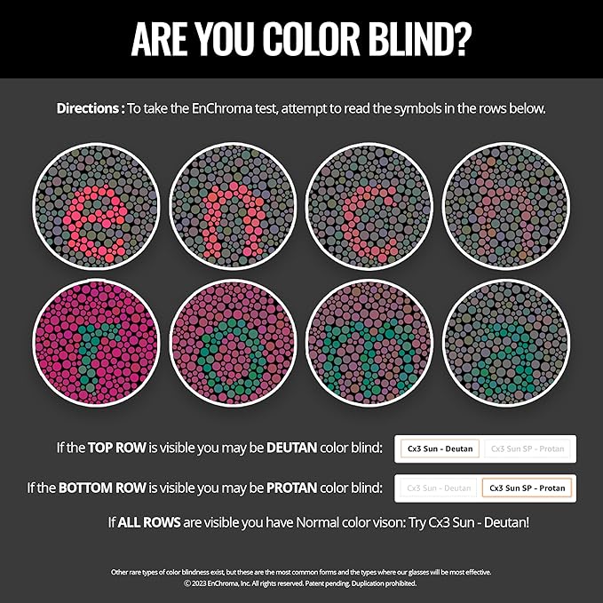 Enchroma Eton Color Correcting & Enhancing Glasses - Outdoor Use for Deutan & Protan Color Blindness