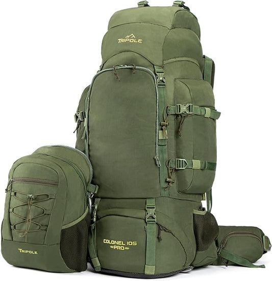 Tripole Colonel Pro Metal Frame Rucksack Front Opening Detachable Bag Rain Cover 3 Year