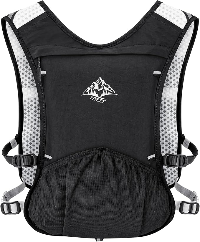 Running Hydration Vest for Women Men - Waterproof Running Water Backpack Hydration Pack with 12 Pockets, Lightweight Water Vest for Hiking Trail Cycling Marathon Race