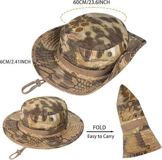 Sun Hats for Men Women Boonie Hat UPF 50+ Bucket Hat Wide Brim UV Protection Fishing Hiking Safari Outdoor Hats