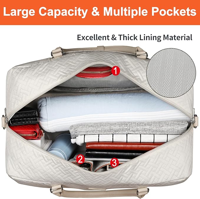 IBFUN Weekender Bags for Women, 21" Weekender Travel Bag, Travel Duffle Bag with Shoe Compartment Carry on Overnight Duffel Bag for Weekend Travel Business Trip, 3PCS