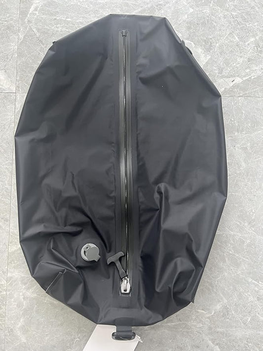 Travel Vacuum Bags with Pump,Reusable Space Saver Bags with IP67 Waterproof Zipper 17L Packing Cubes for Suitcase, Compression Bag Backpack,Luggage,Yoga,Swim,Beach(2PACK,Black)