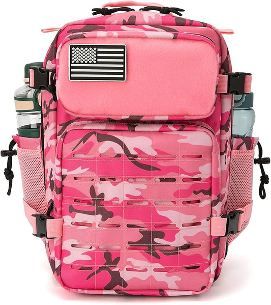 QT&QY 25L/45L Military Tactical Backpack For Men Molle Daypack 3 Day Bug Out Bag Hiking Rucksack With Bottle Holder