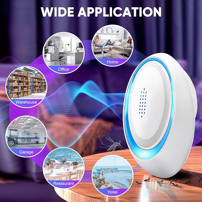 2025 Upgraded Ultrasonic Pest Repeller Indoor Ultrasonic Repellent, Mouse Repellent for Roach, Rodent, Mouse, Mosquito, Mice, Spider, Ant, Bugs Electronic Plug-in Pest Control 6 Pack(White)