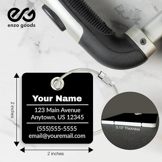 Personalized Luggage Tag | 3 Pack | Custom Luggage Tags for Suitcases | Kids Backpack Tag | 10 Color Options & Choose Font, Font Color