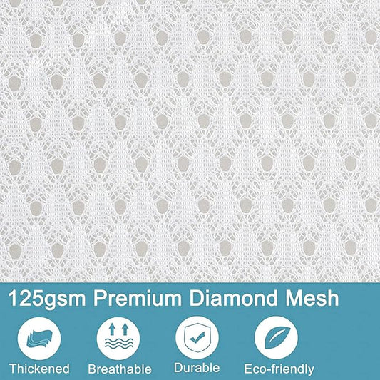 Polecasa 3Pcs Extra Durable 125g Diamond Mesh Laundry Bags with Sturdy Zipper for Delicates, Protect Clothes in Washing Machine, Laundry Room Essentials for College, Dorm (1 Large, 1 Medium, 1 Small)