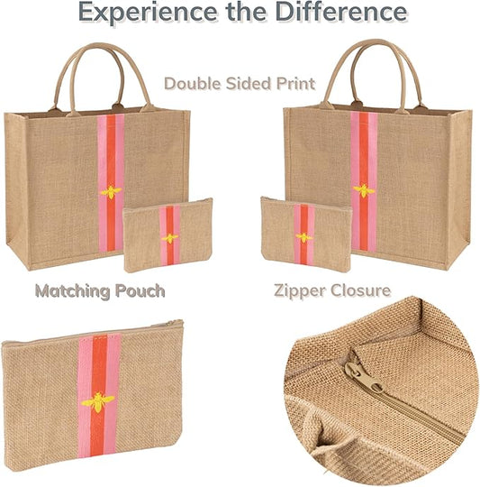 Large Beach Bag Jute Woven Tote