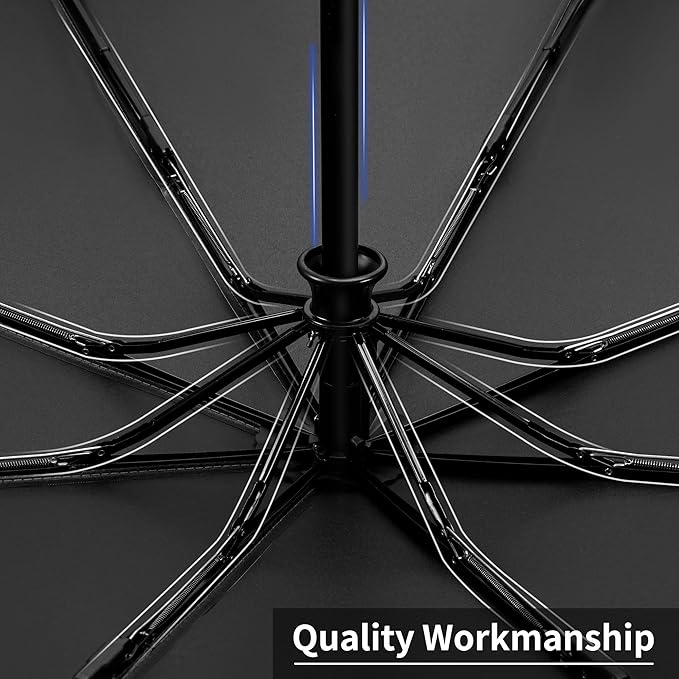 Seniny Windproof Travel Umbrella, Automatic Umbrellas for Rain, Portable & Compact Umbrellas for Backpack, Strong UV for Protection, Folding Small Sun Umbrella for Car, Walking